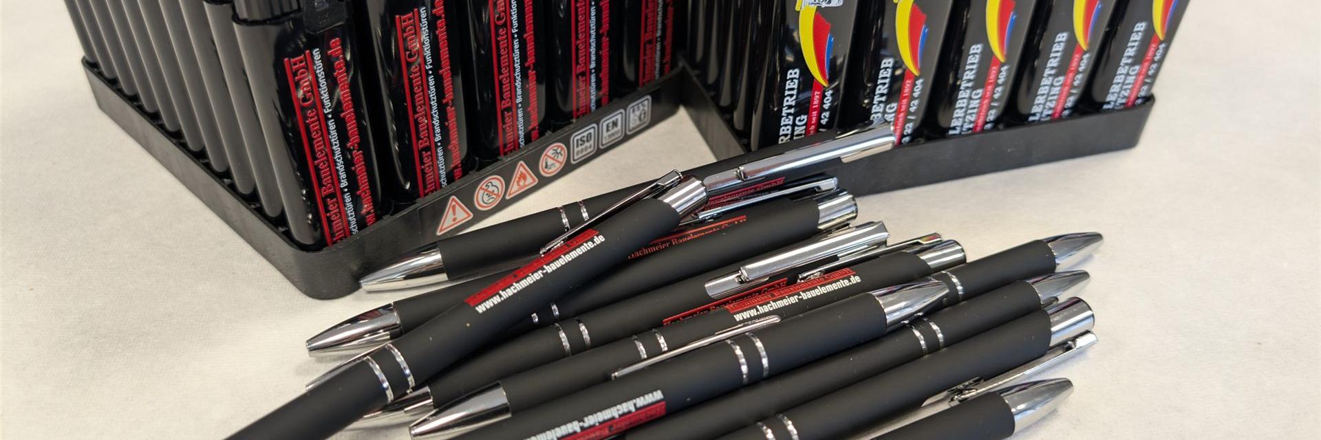 Feuerzeuge und Kugelschreiber bedrucken