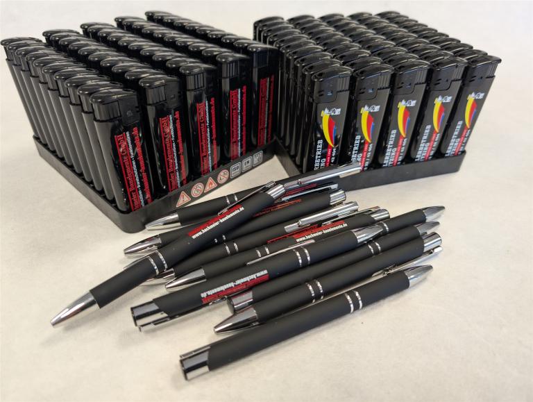 Feuerzeuge und Kugelschreiber bedrucken