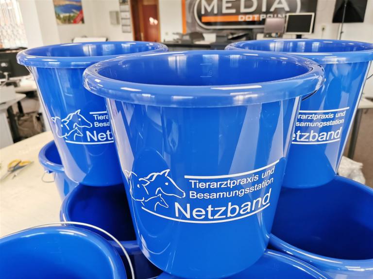 Wassereimer bedrucken